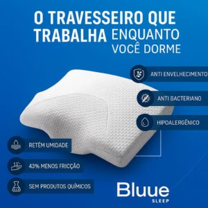 TRAVESSEIRO BLUUE SLEEP - Alivio das dores nas costas e pescoço